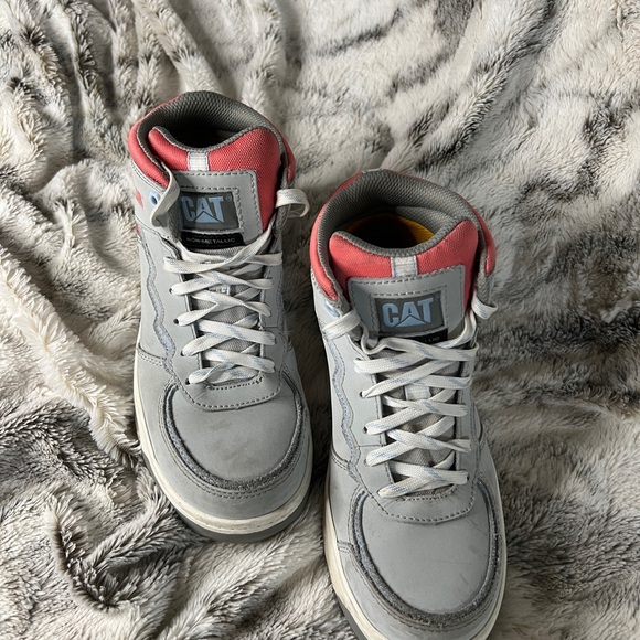 Caterpillar Women's Composite Safety Toe Hightop Sneakers - Gray and Pink - Picture 6 of 8